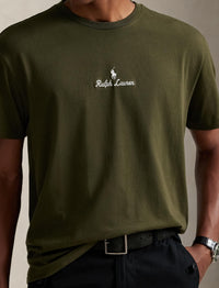 T-shirt à logo en jersey Classic Fit  - Company Olive