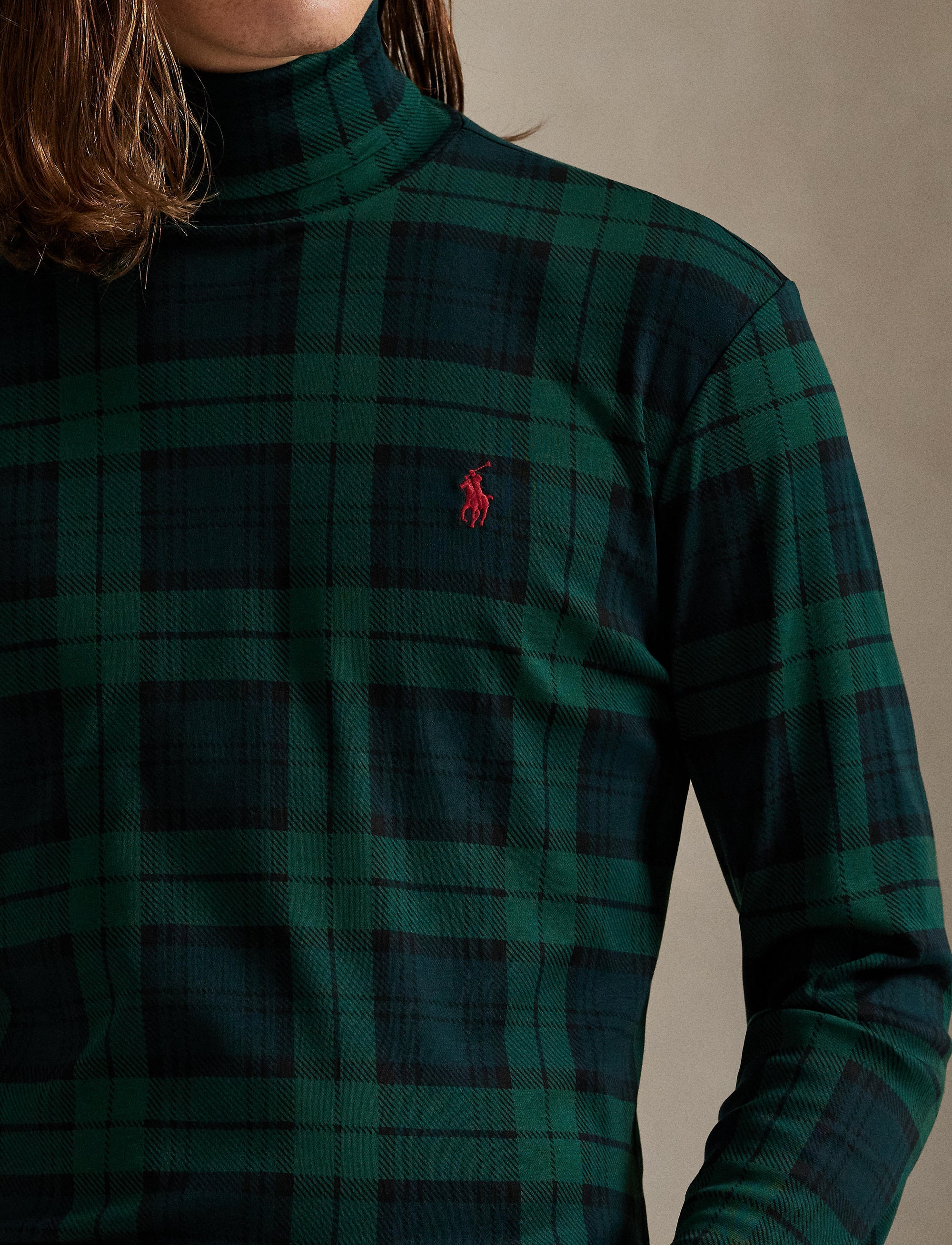 4pcs / NEW // BLACKWATCH PLAID PULLOVER LONG SLEEVE LSTURTLEM1