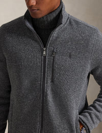 Veste zippée intégrale - Gris chiné