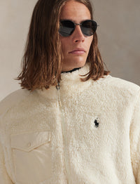 Veste à fermeture zippée - Crème