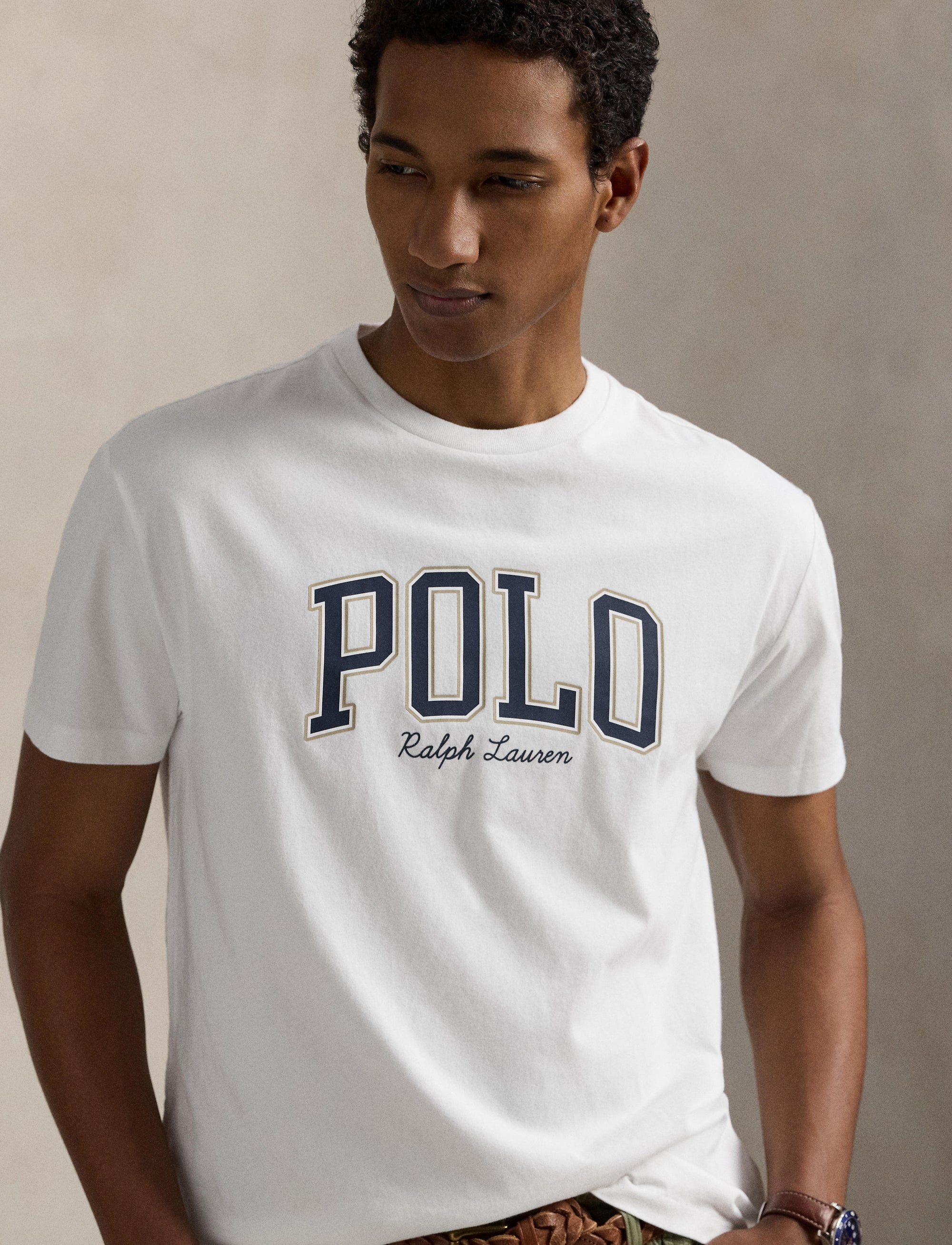 T-shirt à logo Custom Slim Fit - White