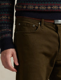 Pantalon slim droit Varick en sergé stretch - Dark Brown
