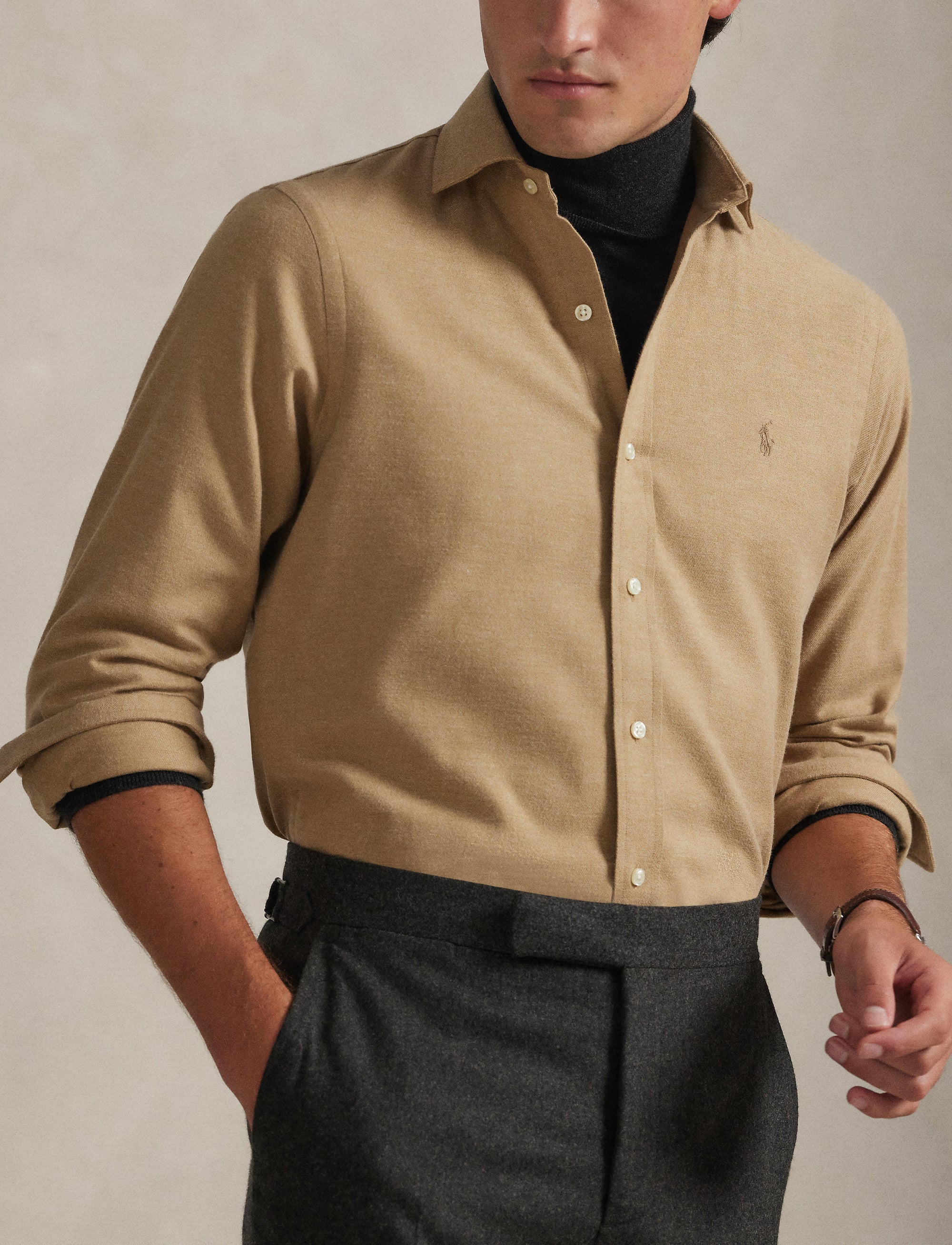 Chemise performance Custom Fit sergé - Grey Cloud Heather
