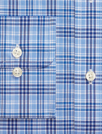 32pcs / NEW // 6376 BLUE MULTI DRESS SHIRT LONG SLEEVE CUHBDPKTN