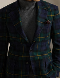 2pcs / NEW // BLACKWATCH YELLOW DECO SPORTCOAT SINGLE BREASTED RL67