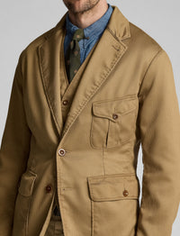 Blazer déstructuré tissu à grosses côtes - Brown