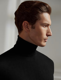 Pull à col roulé en cachemire - Classic Black