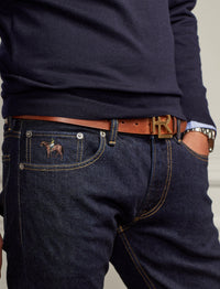 Jean slim stretch lisière selvedge - Bleu