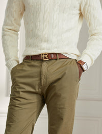 Pantalon slim en chino stretch - Fall Sage