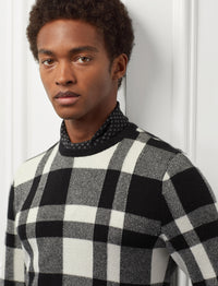 Pull en cachemire écossais - Classic Black With Lux Cream
