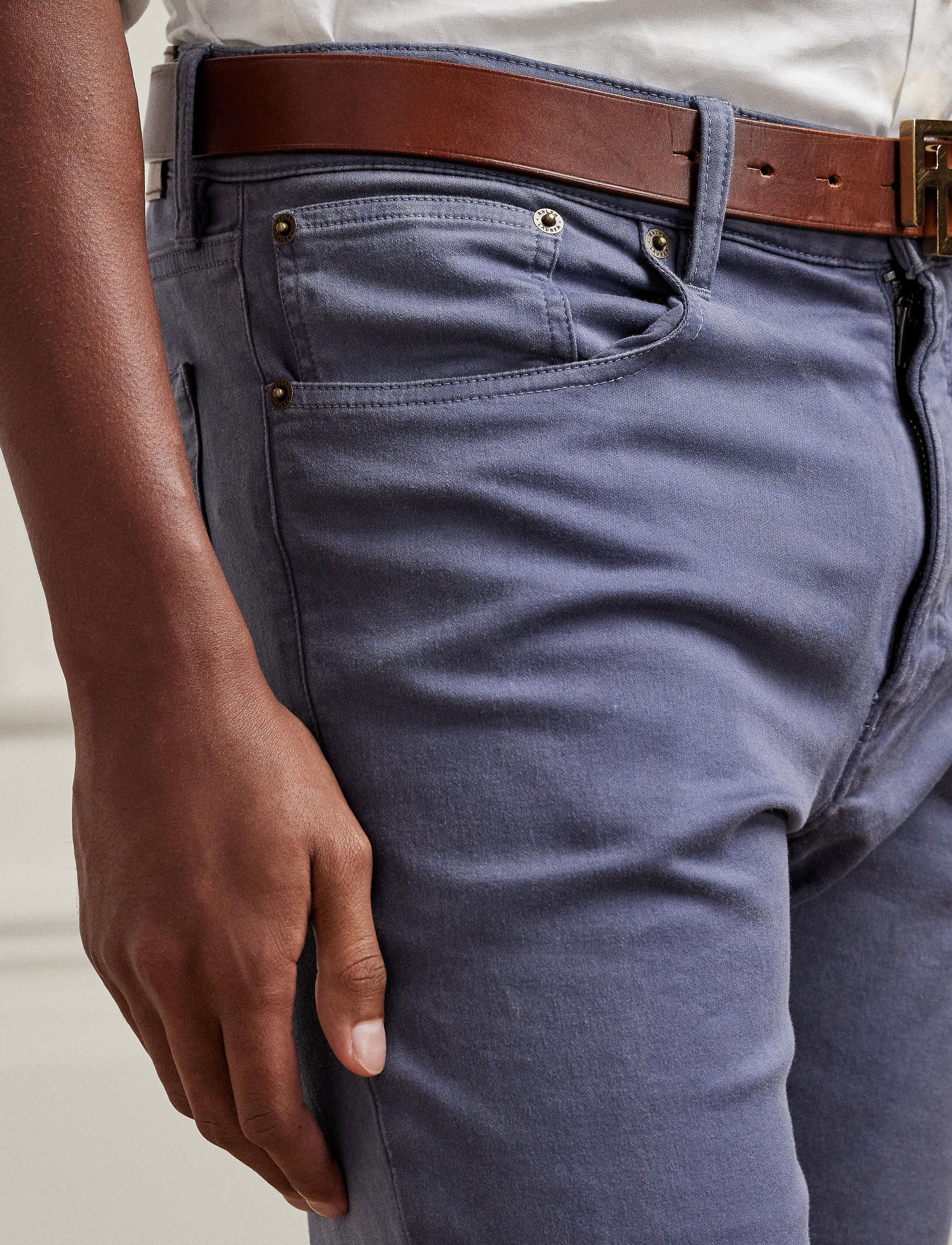 Pantalon slim en dobby stretch - Supply Blue