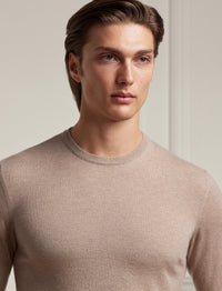 Pull col rond en cachemire - Truffle Melange
