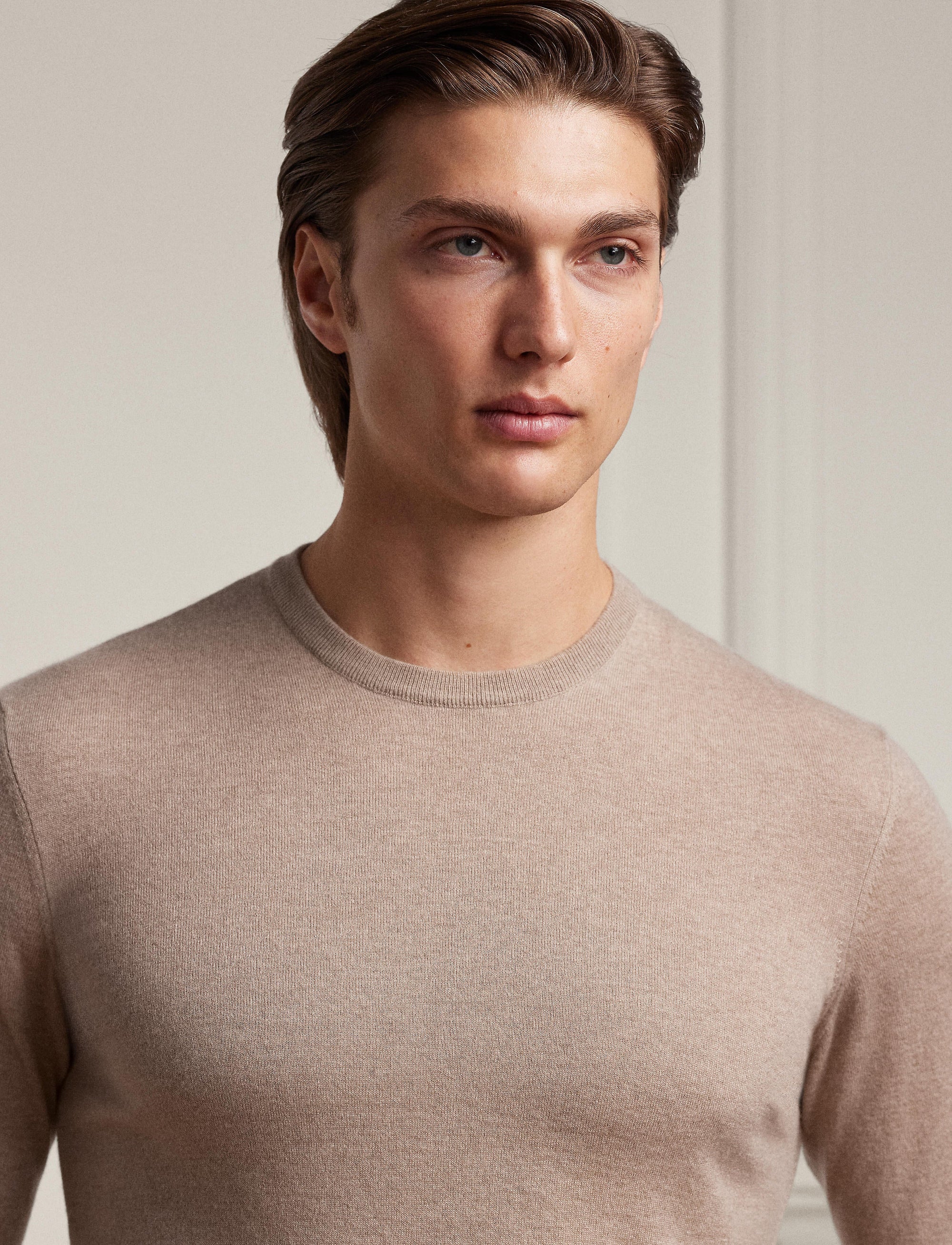 Pull col rond en cachemire - Truffle Melange