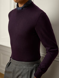 Pull col rond en cachemire - Manor Purple