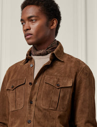 Surchemise résistante à l'eau en daim - Chestnut Brown