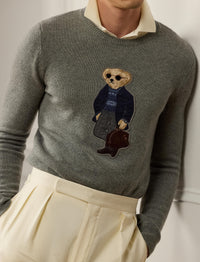 Polo Bear cashmere jumper - Cls Light Grey Heather