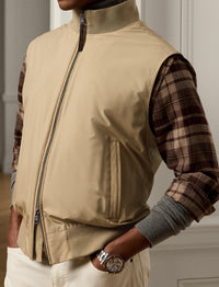 Gilet performance Walker en soie - Classic Tan
