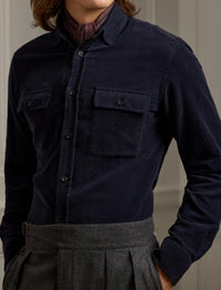 Chemise en velours côtelé - Navy