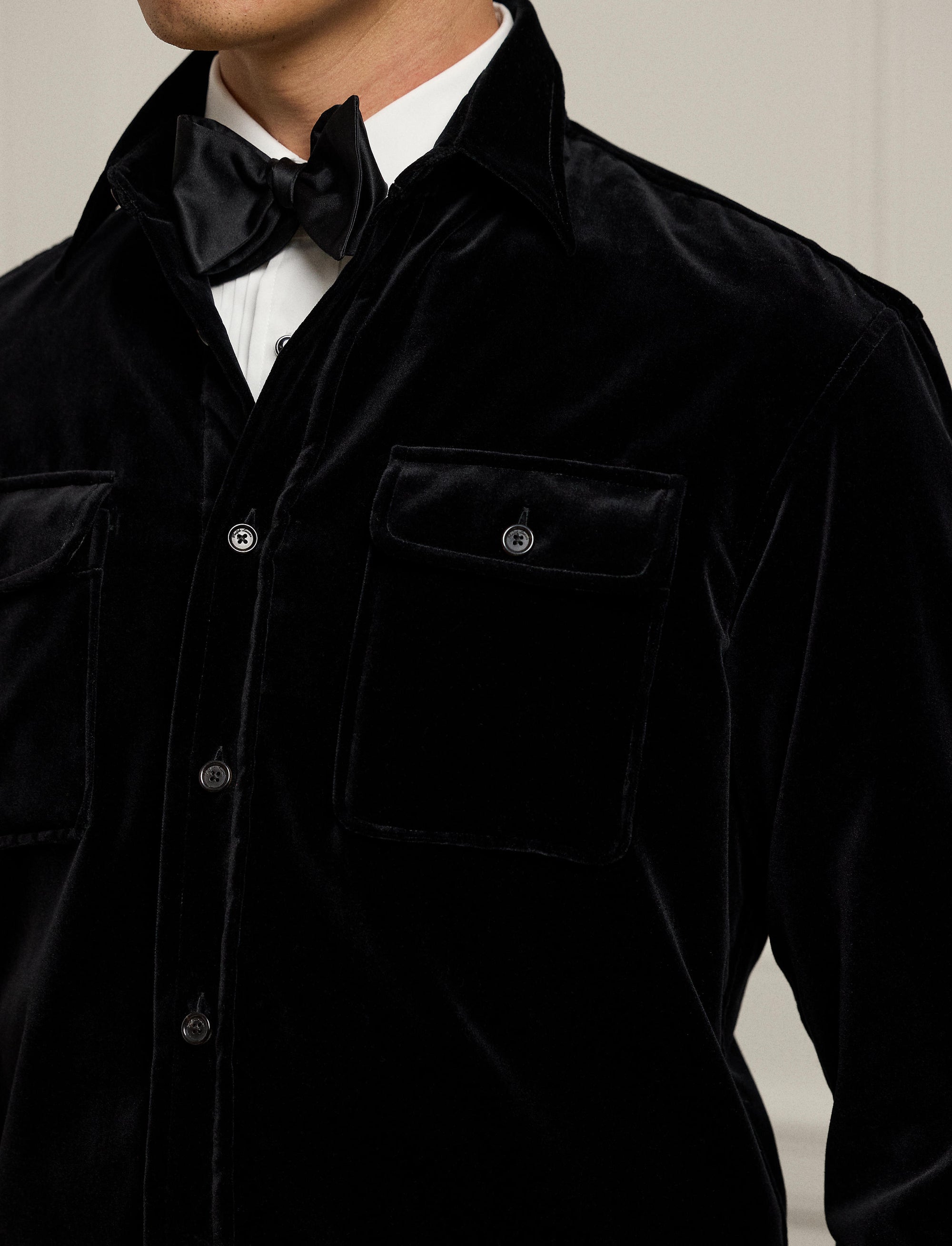 Chemise en velours  - Black