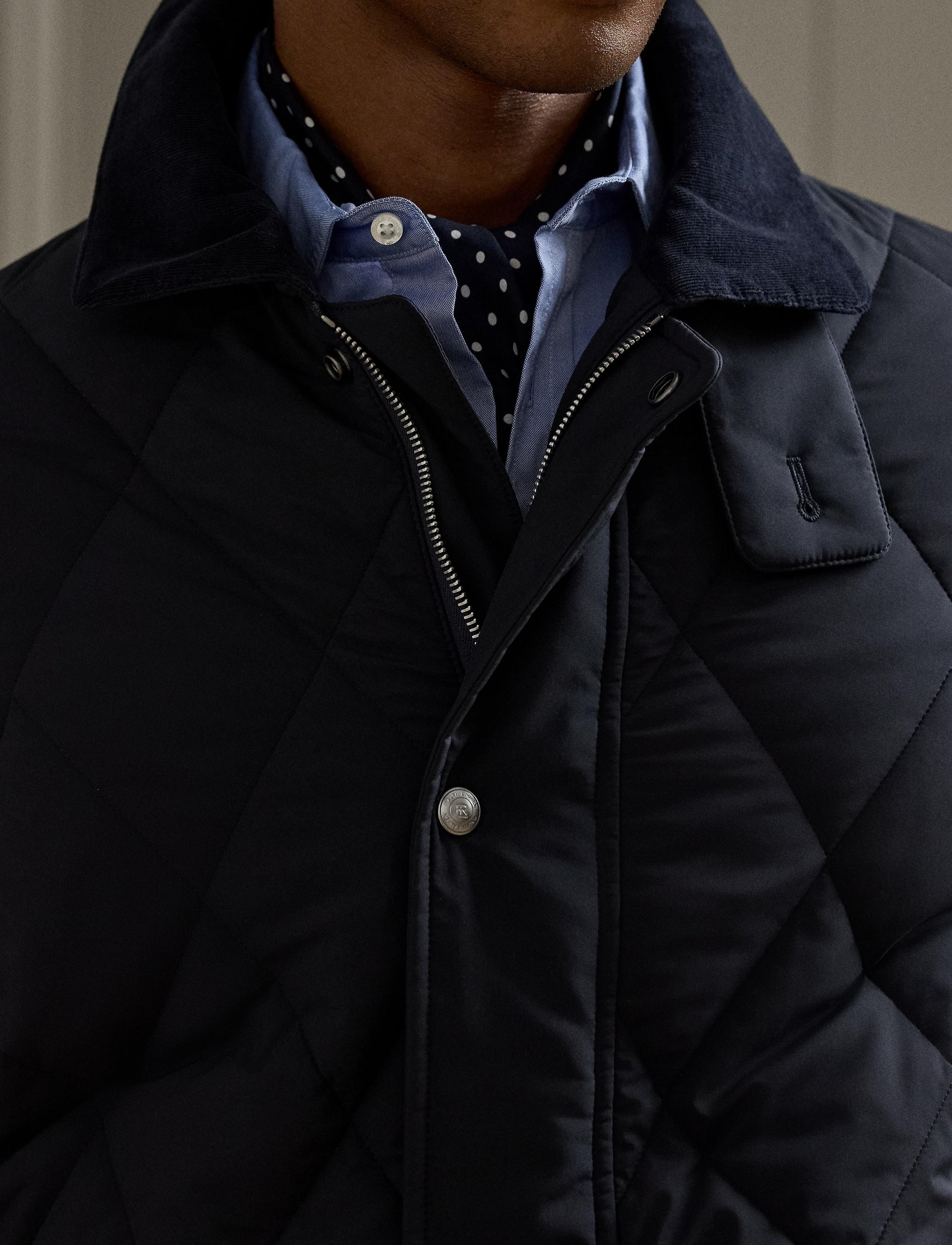 Carleton quilted down jacket - Classic Chairman Navy