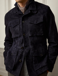 Veste de treillis Crawford en daim - Classic Chairman Navy