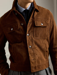 Veste Weaver en daim - Chestnut Brown