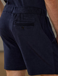 Cotton terry drawstring shorts - Classic Chairman Navy