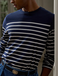 Striped long-sleeved T-shirt - Classic Chairman Navy & Dckwsh W