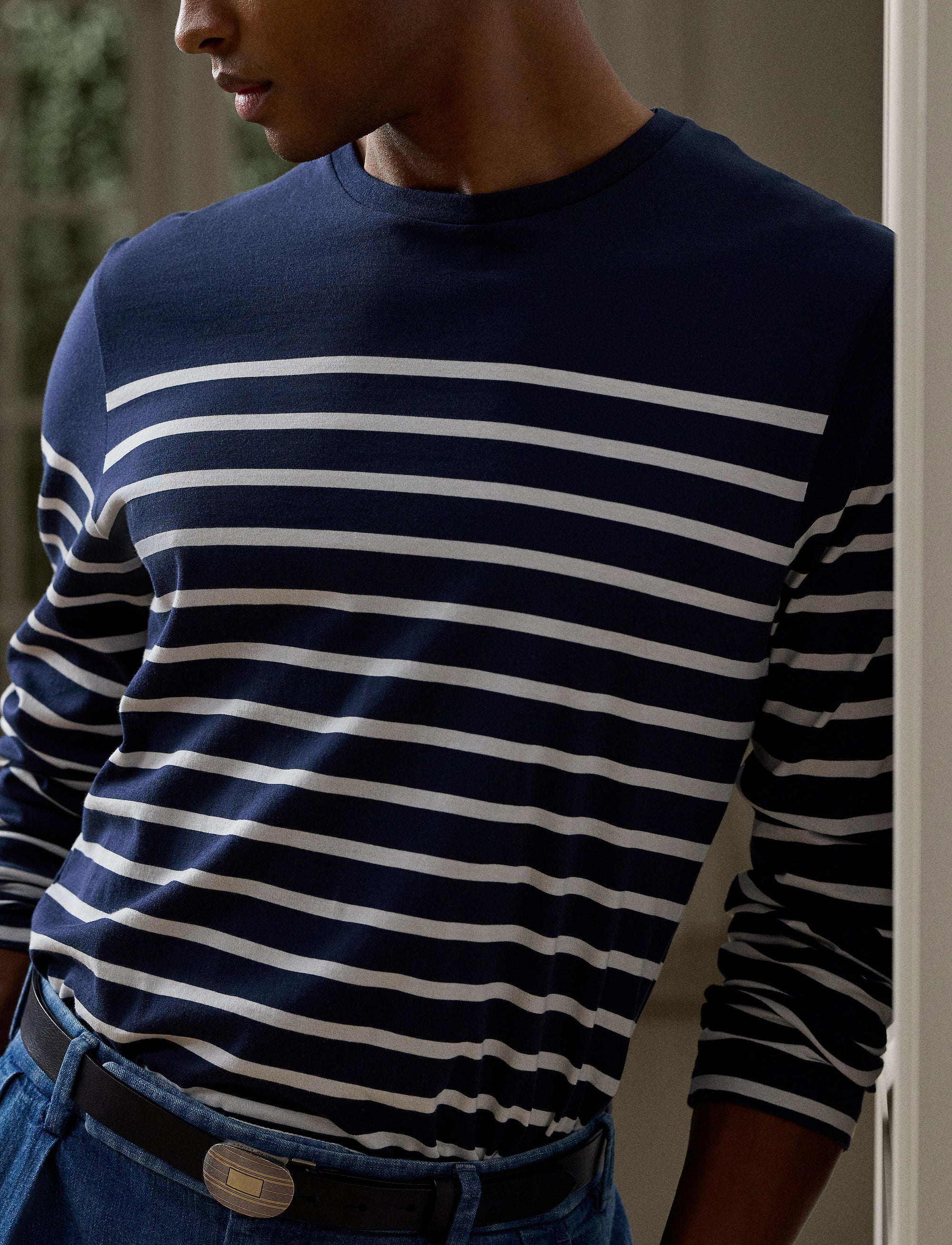 Striped long-sleeved T-shirt - Classic Chairman Navy & Dckwsh W