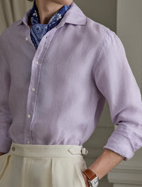 Chemise en lin natté - Lilac Breeze