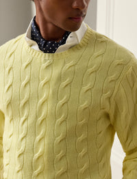 Pull en cachemire torsadé - Lemon Meringue