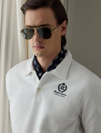 Polo avec écusson brodé en molleton - Classic White