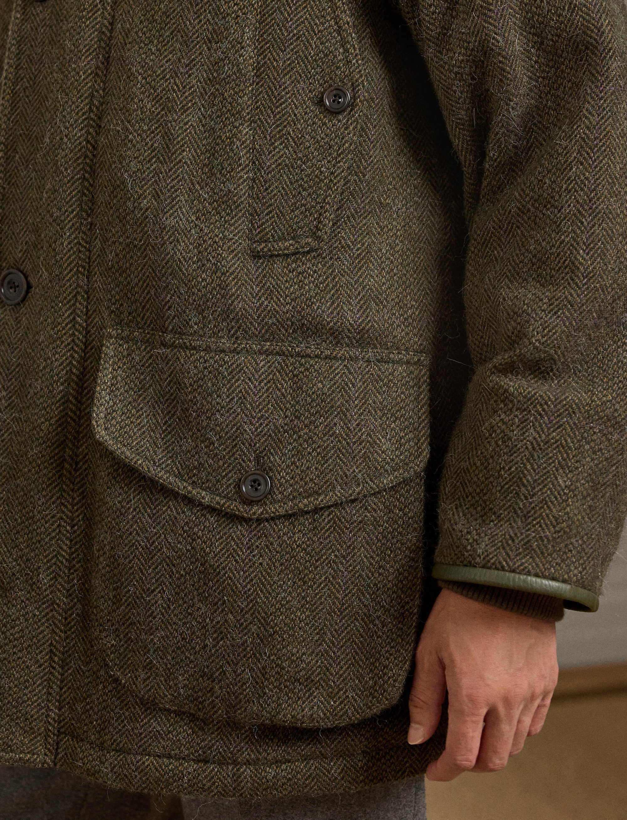 1pcs / NEW // OLIVE/LODEN MULTI PURPLE DECO COAT NO SUBCLASS WALLACE JKT