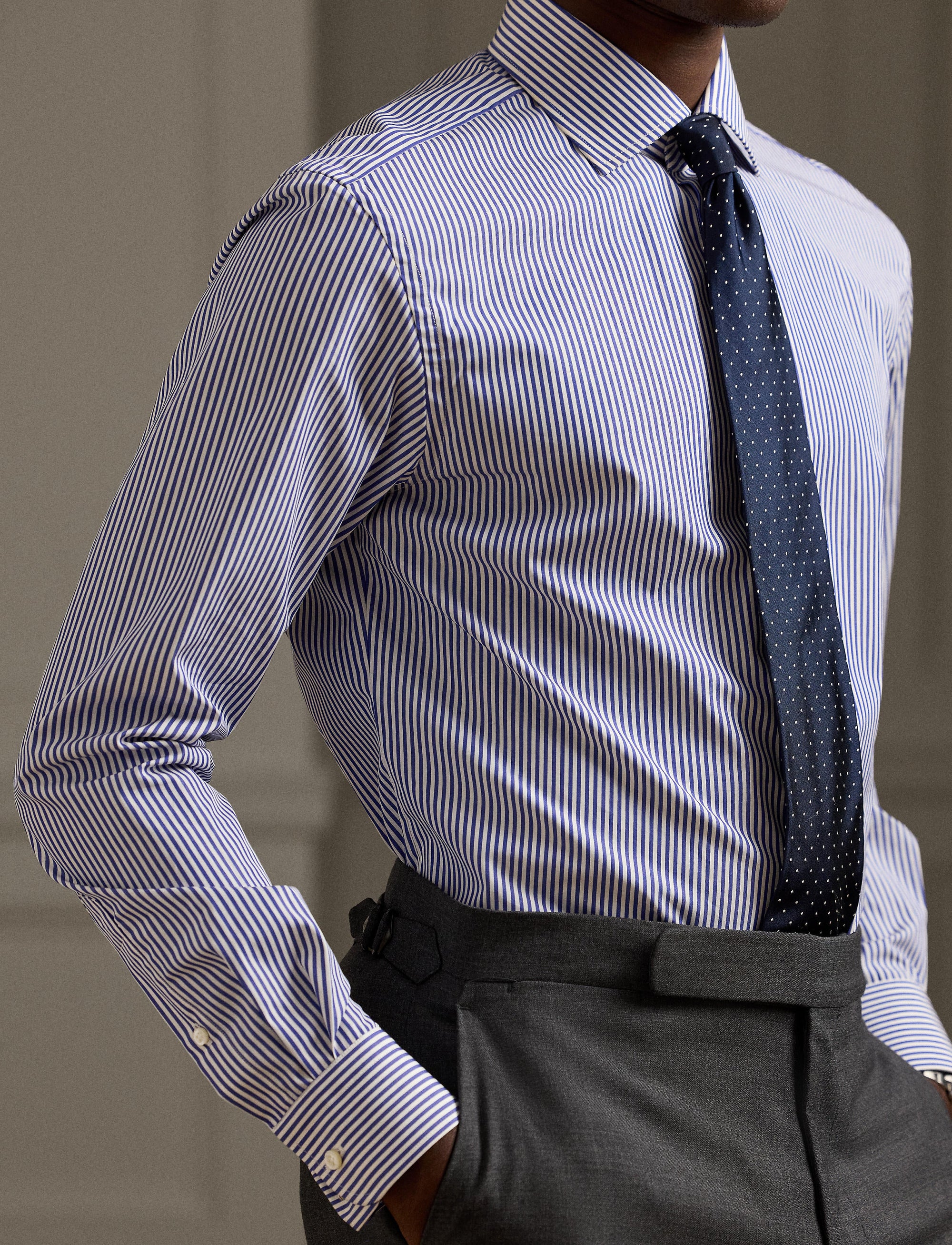 Chemise à rayures bengalies - Medium Blue And White