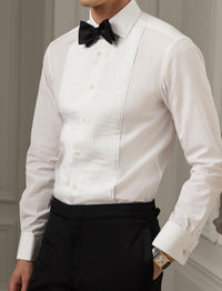 Chemise de smoking en popeline - White
