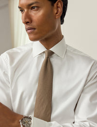 Wrinkle-resistant twill shirt - White
