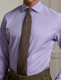 Chemise micro pied-de-poule sergé - Amethyst