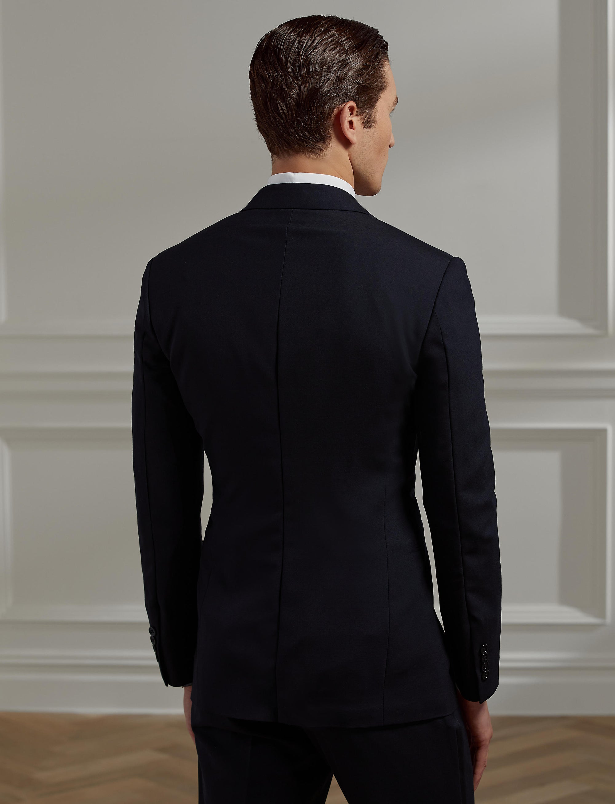 Smoking Gregory revers crantés en laine - Navy