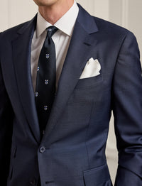 Costume Gregory peau de requin en laine - Navy