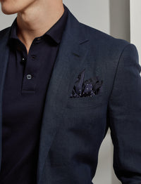 Blazer Gregory en lin - Dark Navy