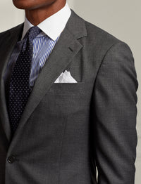 Gregory suit in wool twill - Charcoal