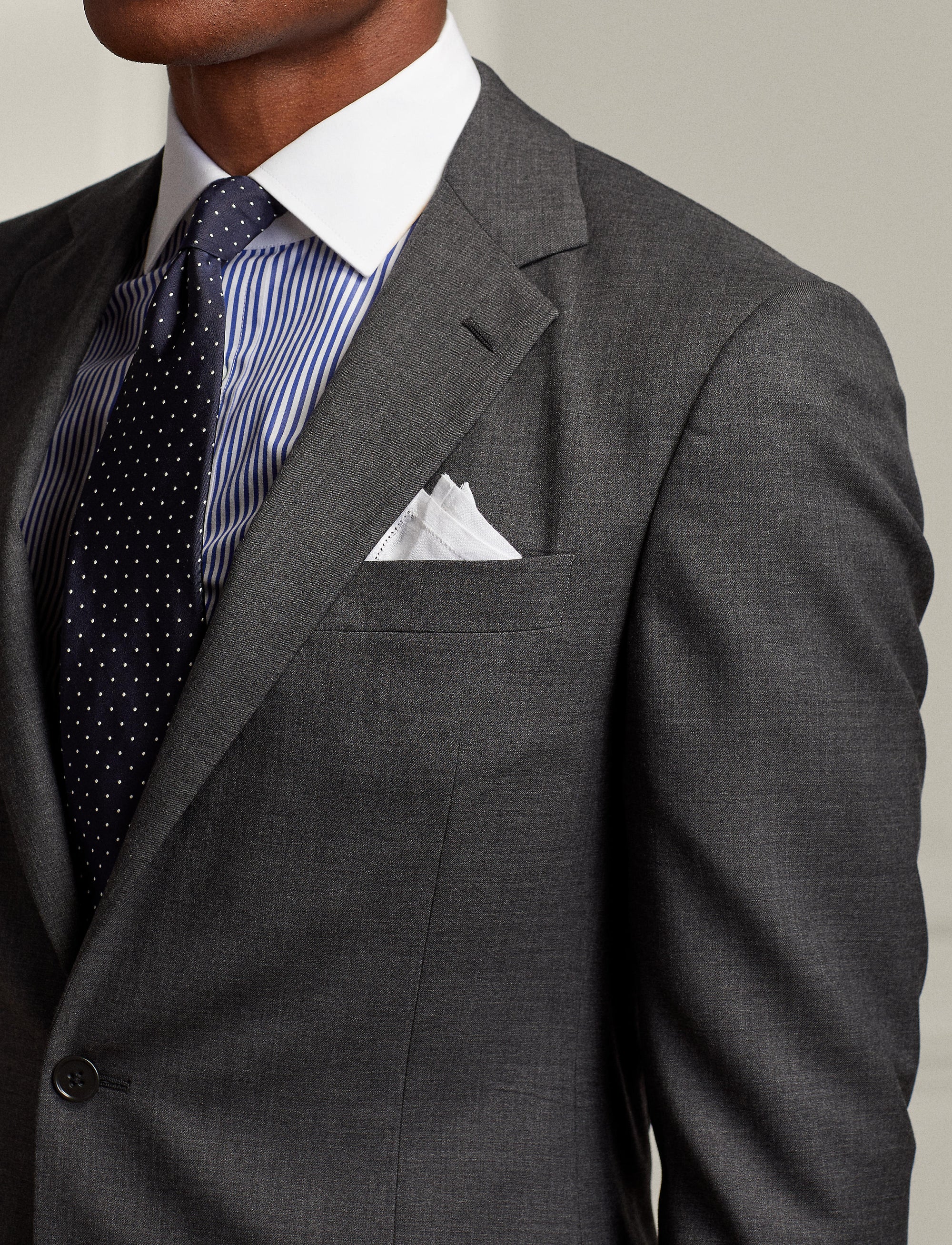 Gregory suit in wool twill - Charcoal