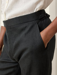 Gregory trousers in linen - Black