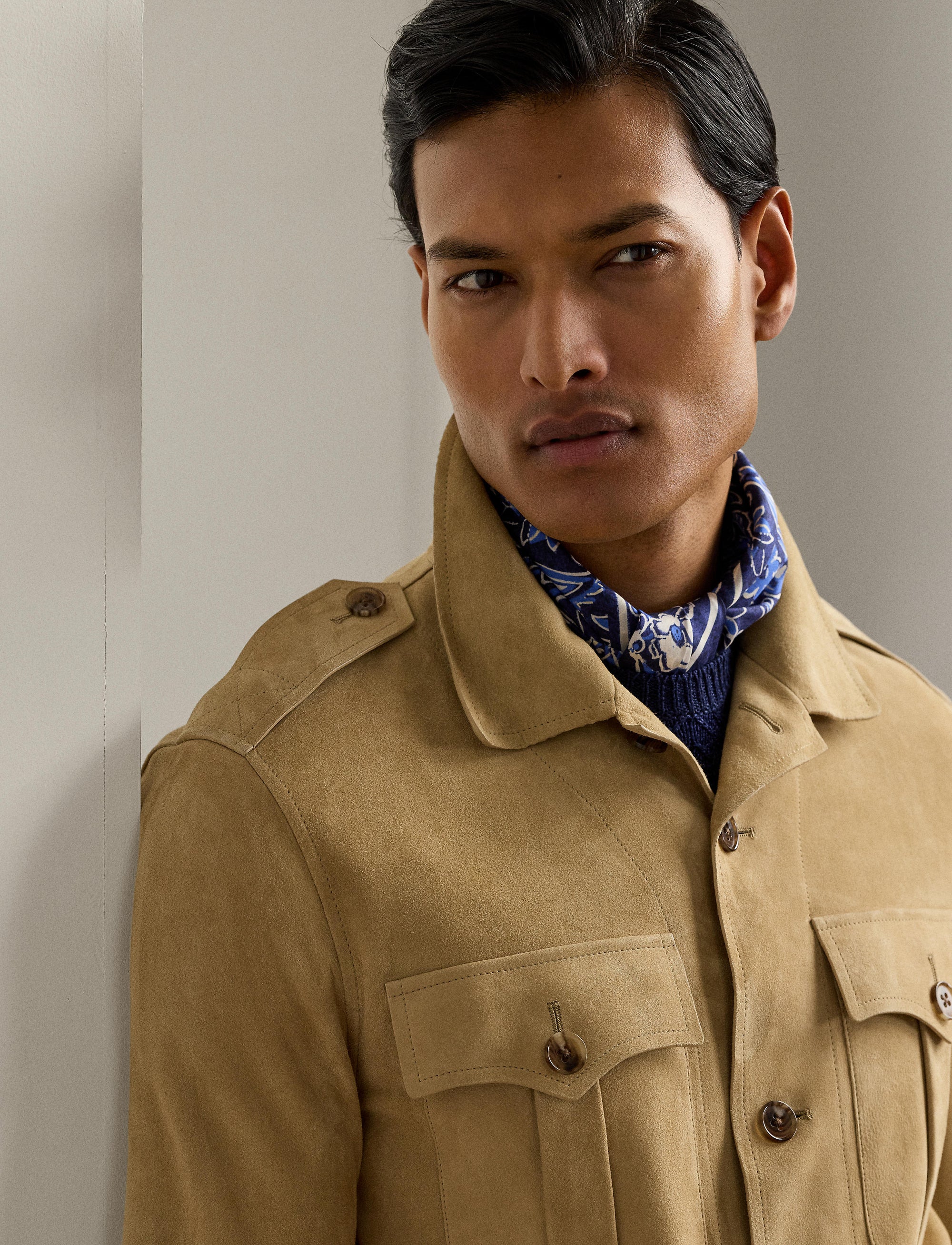 Veste ceinturée en daim - Classic Tan