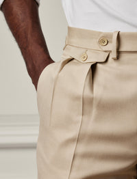 Gregory handmade silk trousers - Light Tan
