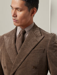 Kent velvet suit jacket - Dark Taupe Heather