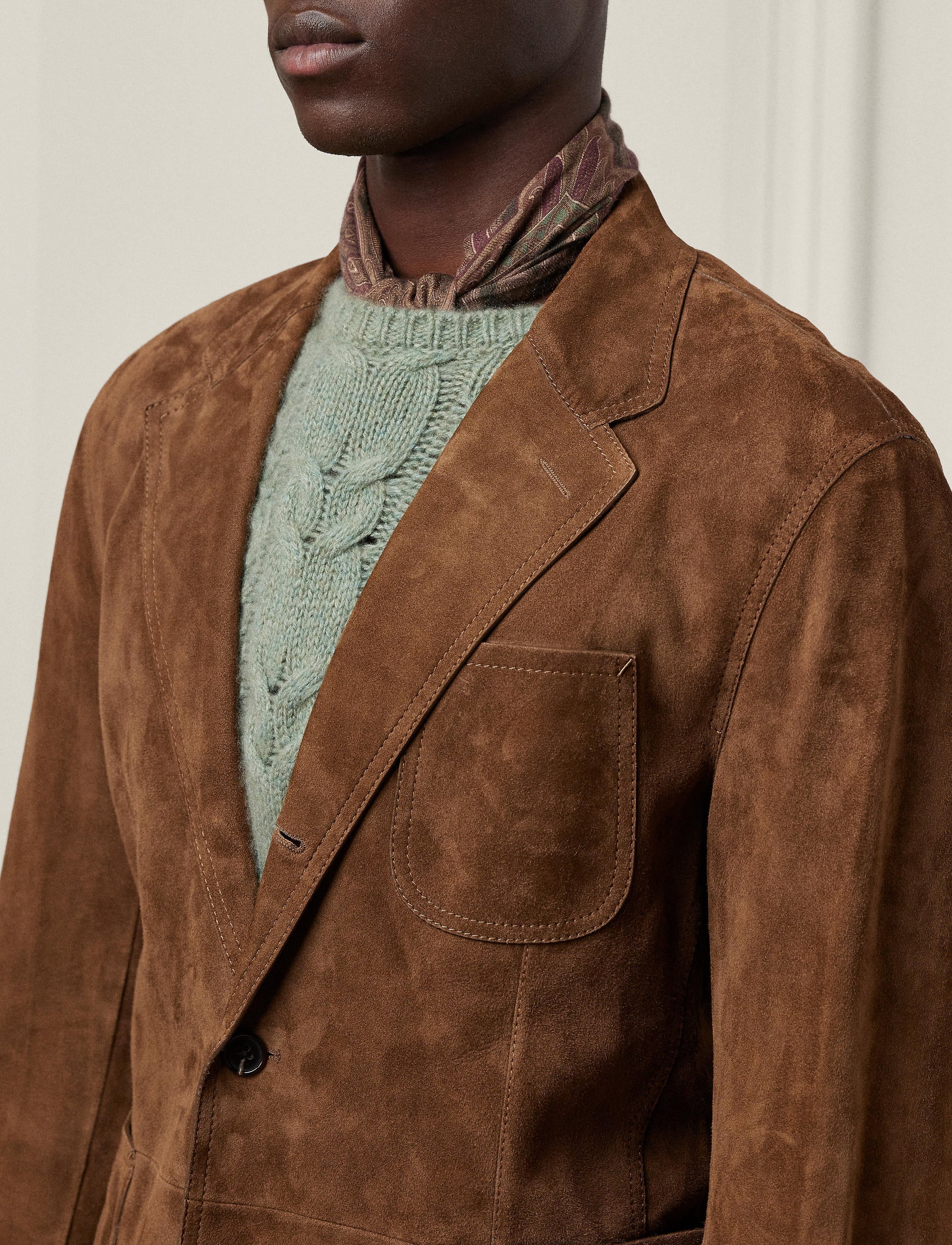 Blazer en daim - Chestnut Brown