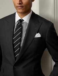 Costume Kent prince-de-galles en laine - Charcoal & Dark Grey