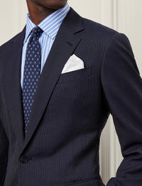 Costume Kent fait main en laine - Navy & Grey