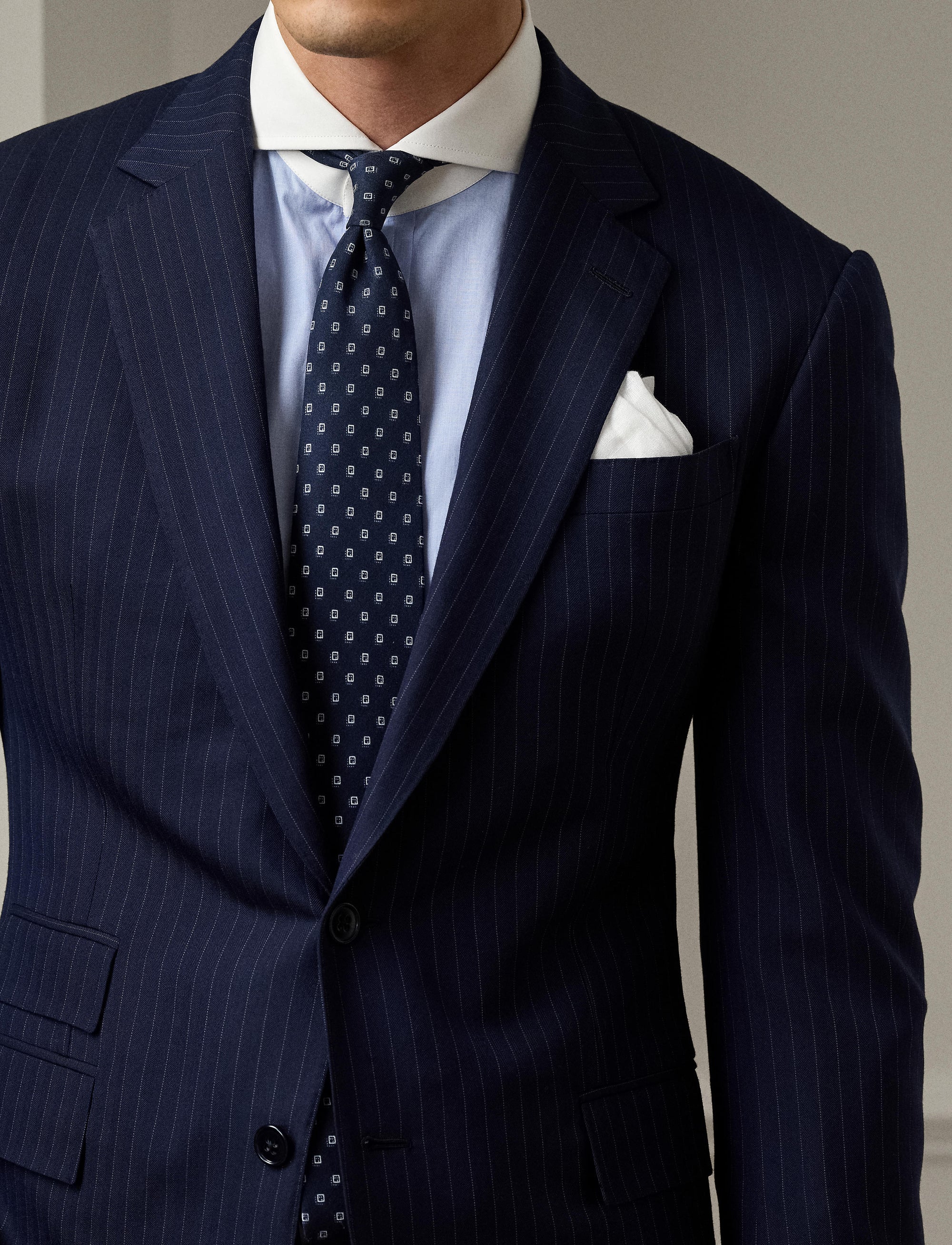 Costume Kent en laine - Bright Navy & Grey